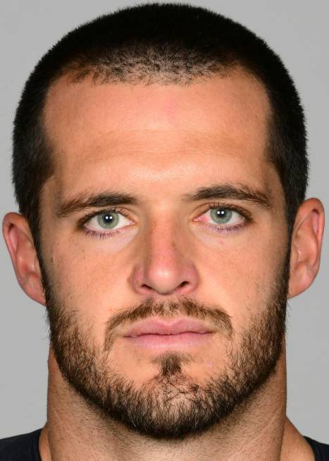 This is a 2021 photo of Derek Carr of the Las Vegas Raiders NFL football team. This image refle ...