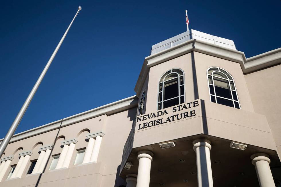 The Nevada State Legislature Building at the state Capitol complex on Sunday, Jan. 17, 2021, in ...