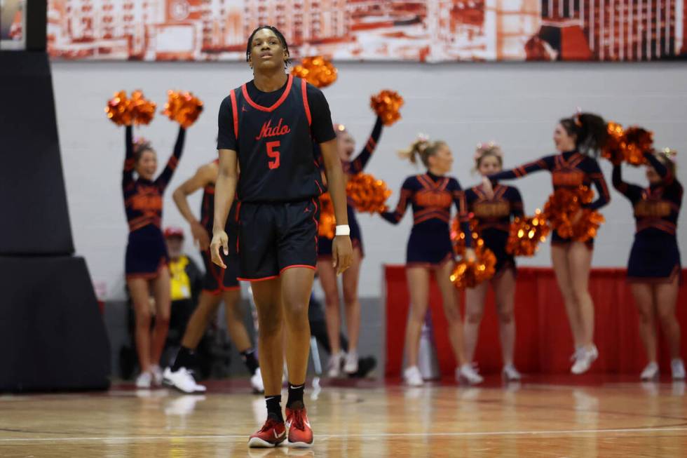 Coronado's Lantz Stephenson (5) reacts after a play against Bishop Gorman during the second hal ...