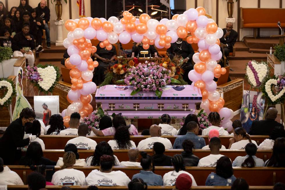 New Bethel Baptist Church is filled with the loved ones of Ashari Hughes during her memorial on ...