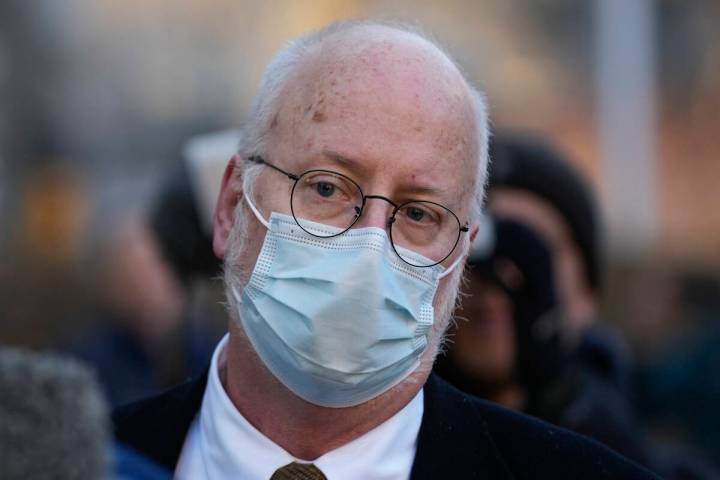 Robert Hadden leaves the federal courthouse in New York on Tuesday, Jan. 24, 2023. Hadden, a gy ...