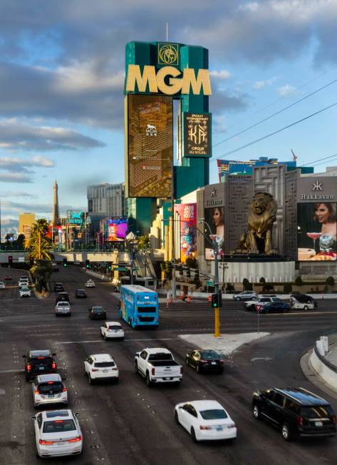 The Las Vegas Strip as a newly released lawsuit claims MGM, Caesars, Treasure Island and Wynn c ...