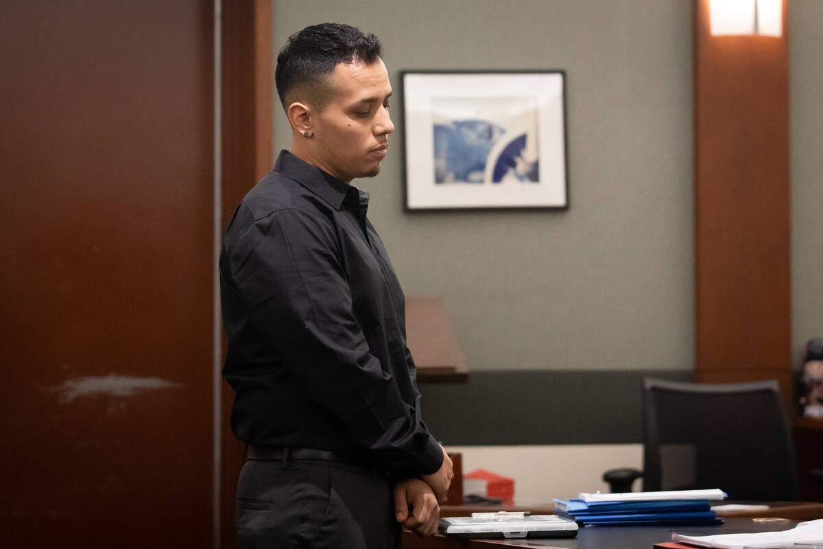 Jovani Tavizon during his sentencing hearing at the Regional Justice Center on Thursday, Jan. 2 ...