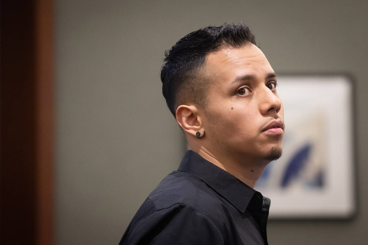 Jovani Tavizon during his sentencing hearing at the Regional Justice Center on Thursday, Jan. 2 ...