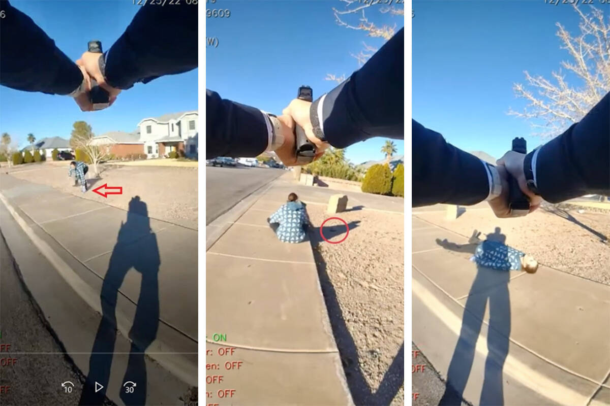 Henderson police released radio traffic and body camera footage Thursday, Feb. 2, 2023, from an ...