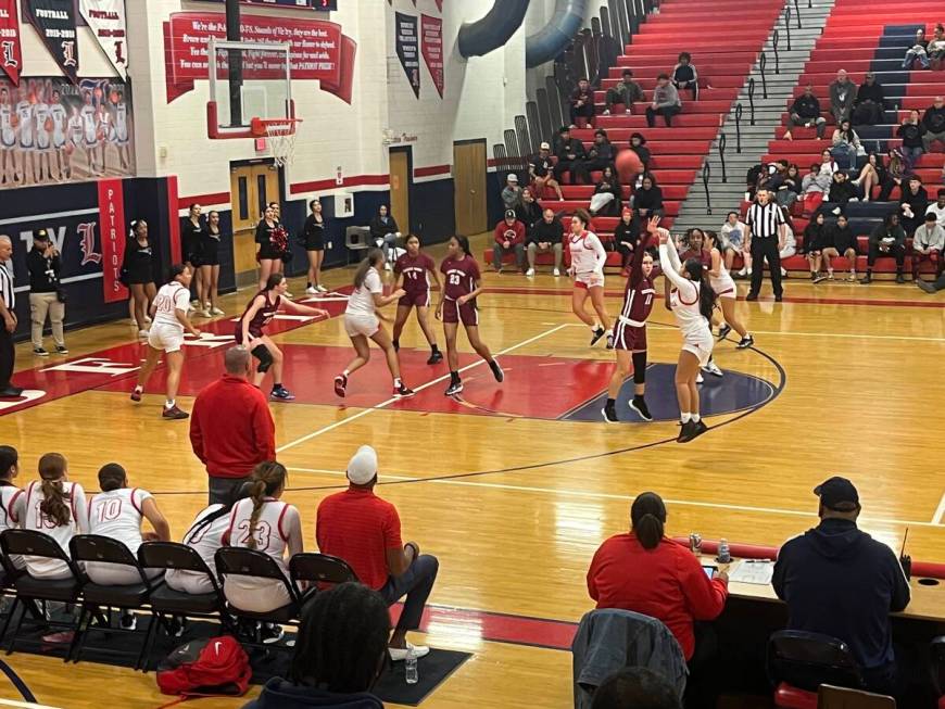 Liberty and Desert Oasis battle in a girls basketball game Thursday, Feb. 2, 2023, at Liberty H ...