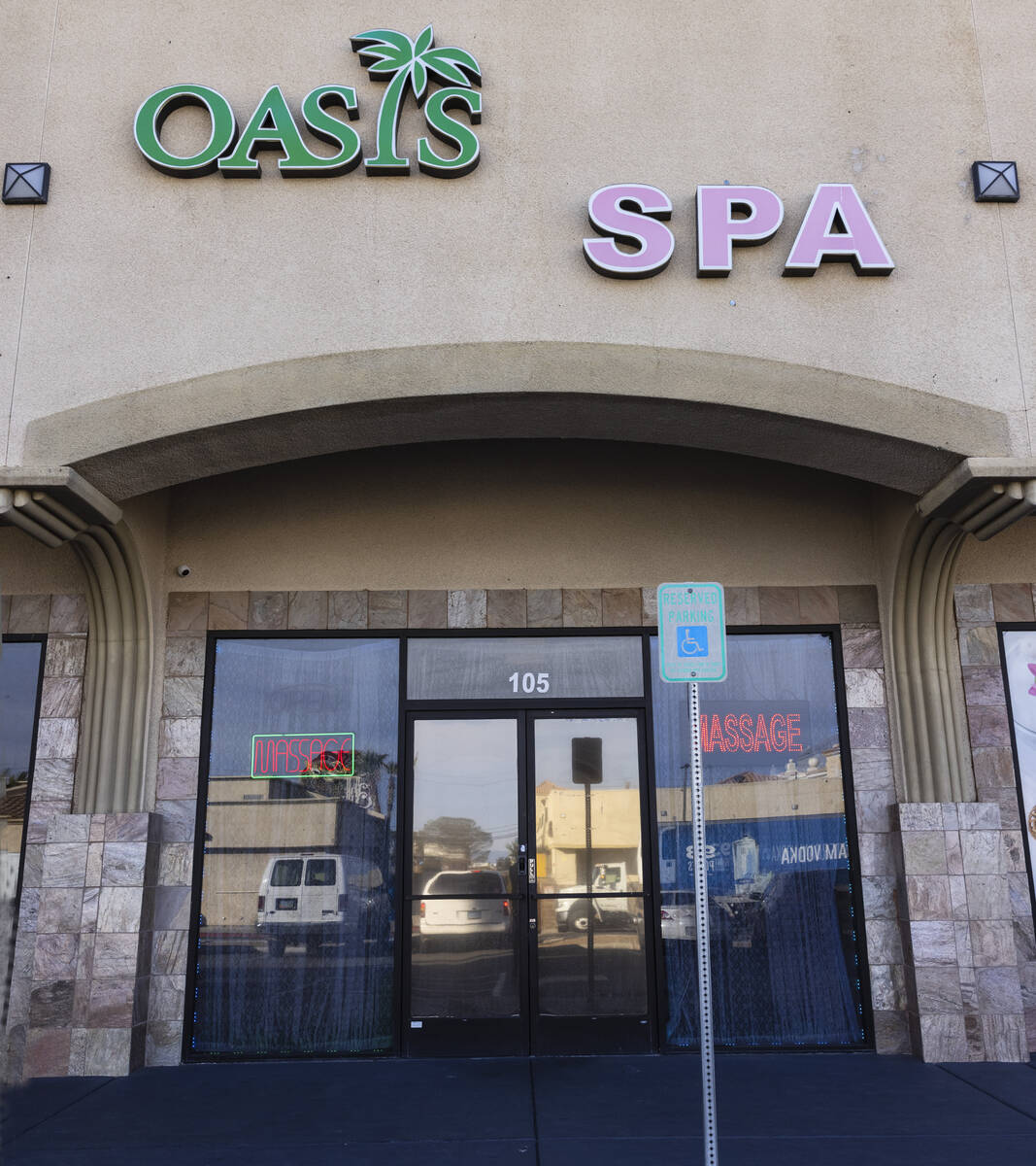 OASIS SPA at 4780 W. Tropicana Ave., is shown, on Friday, Feb. 3, 2023, in Las Vegas. Las Vegas ...