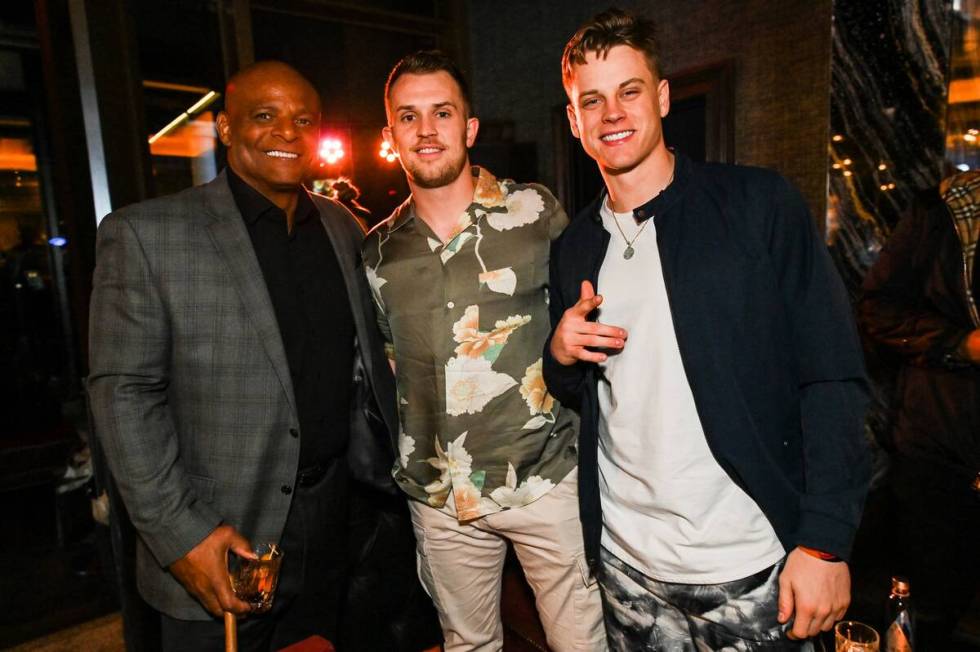 Former NFL great Warren Moon, Bengals backup QB Jake Browning, and Bengals star QB Joe Burrow a ...