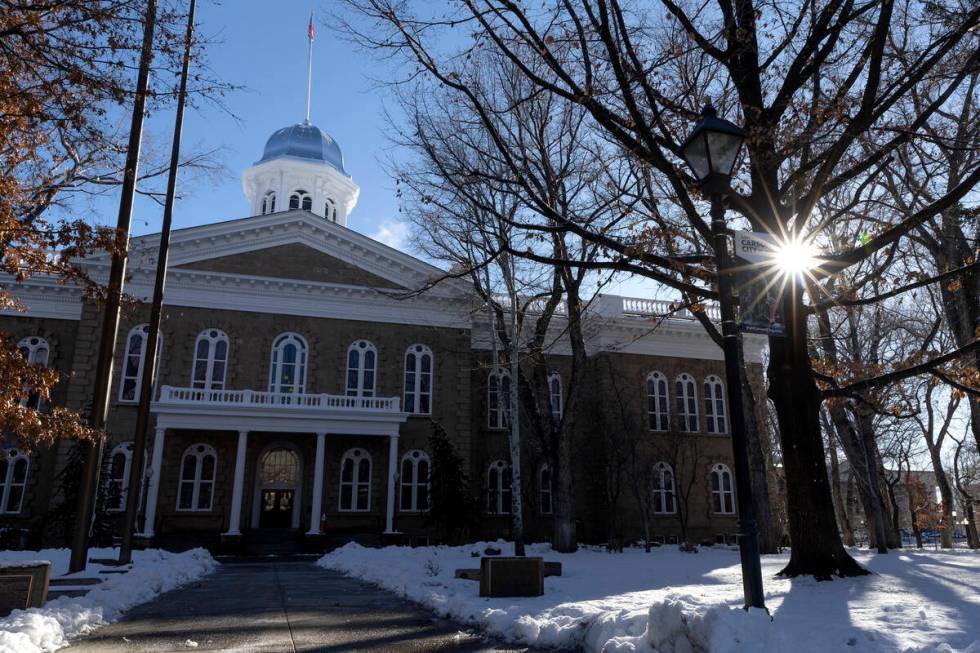 The Nevada State Capitol is seen on the first day of the Nevada Legislature's 82nd Session on M ...