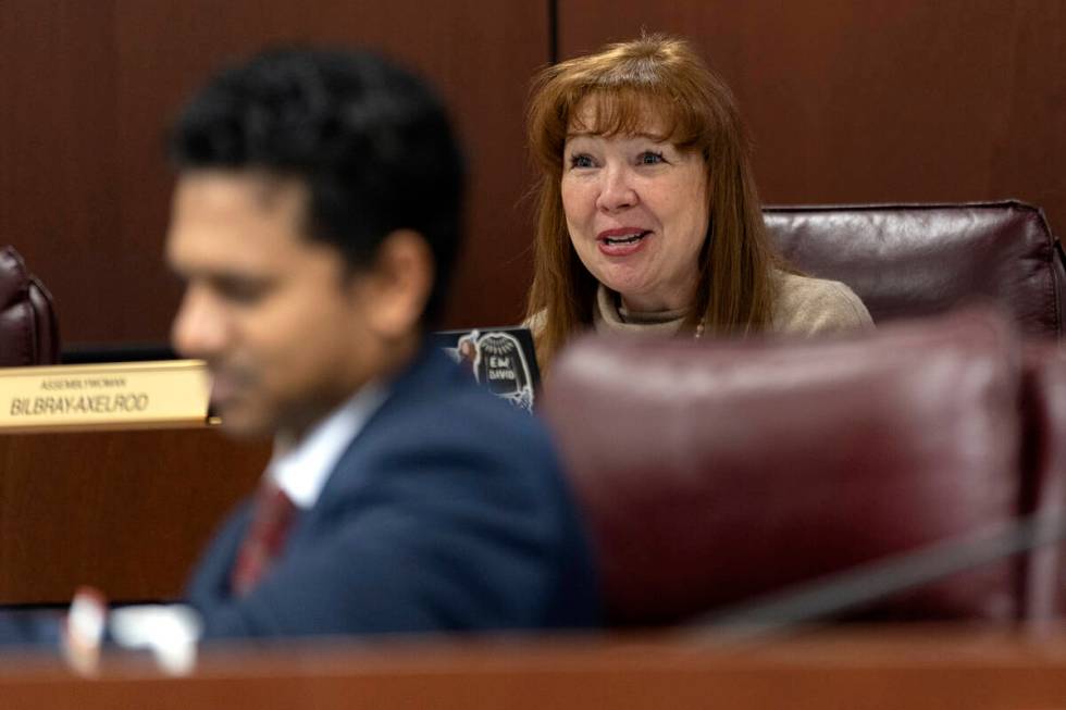 Assemblywoman Shannon Bilbray-Axelrod, D-Las Vegas, chairs a meeting of the Assembly Committee ...