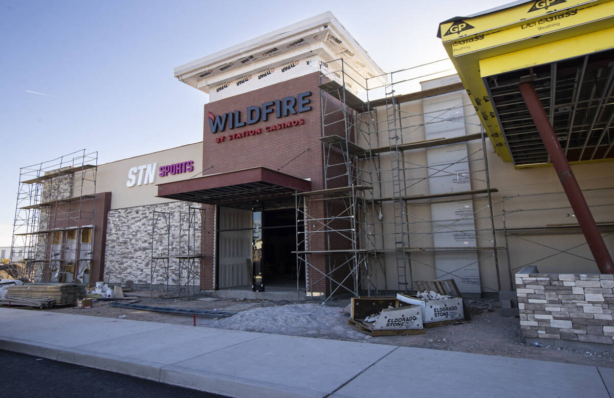 Signage for the new Wildfire Casino location at 2700 Fremont St. is seen after being installed ...