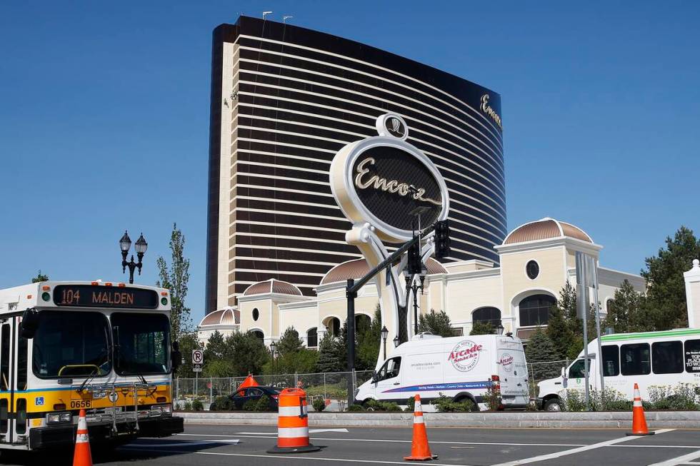 Encore Boston Harbor is seen in Everett, Mass., in 2019. (AP Photo/Michael Dwyer)