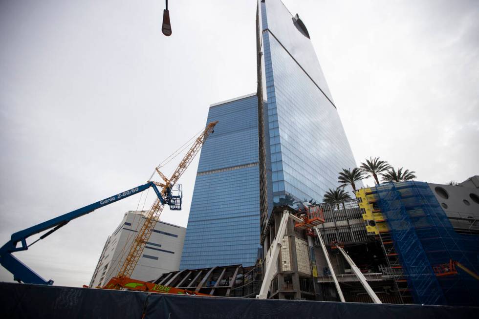 Construction of the Fontainebleau Las Vegas on the Strip in Las Vegas is see on Wednesday, Jan. ...