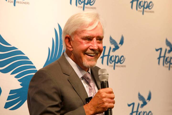 Billy Walters, center, speaks at a graduation ceremony of HOPE for Prisoners at the Metropolita ...