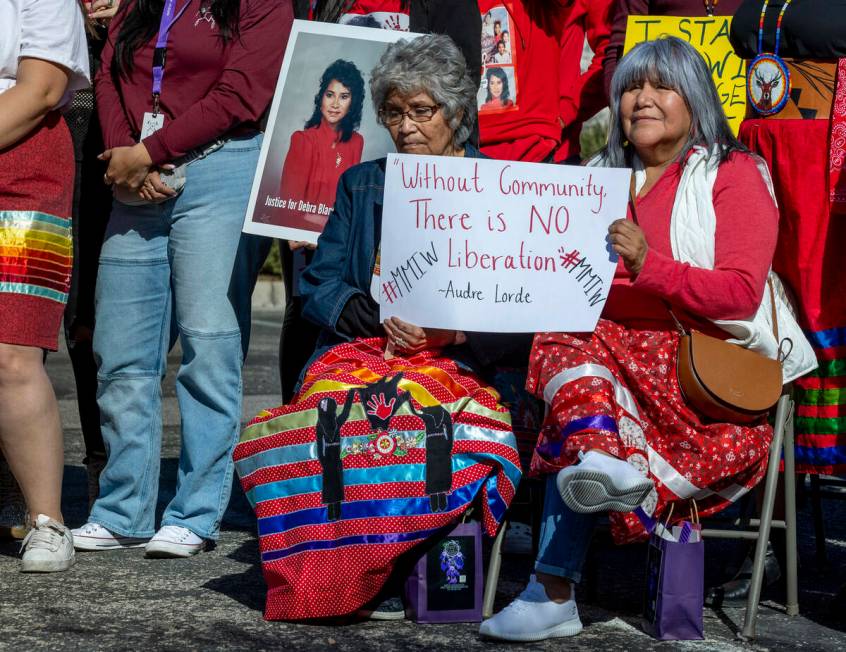 Members of the Native community and allies gather in solidarity as the numbers of abused indige ...