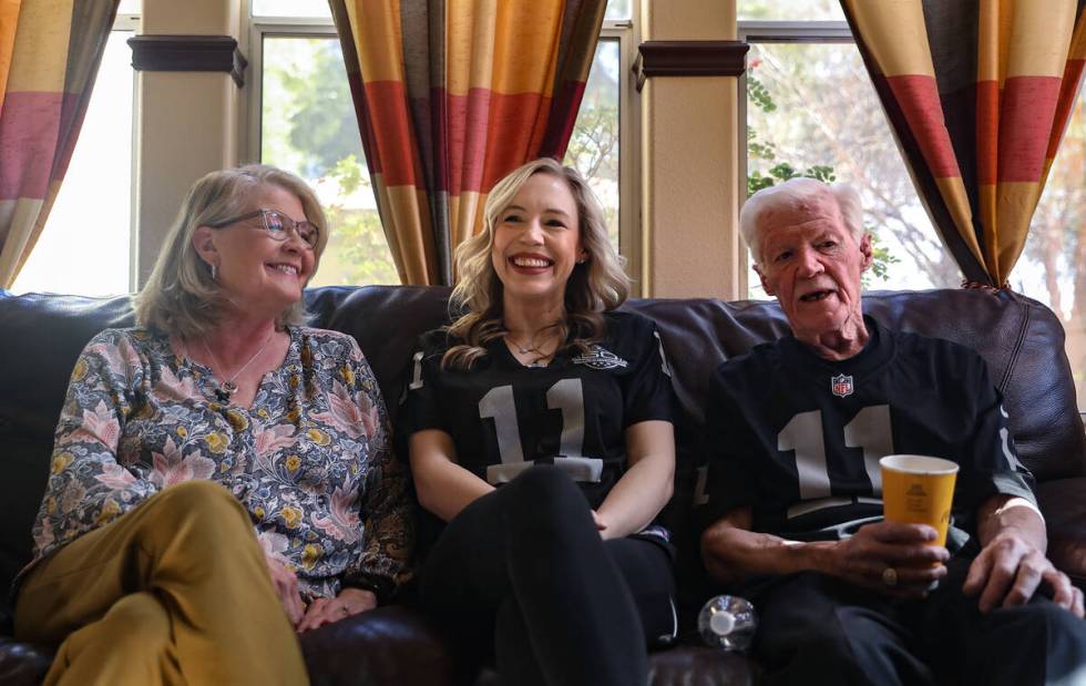 Lori Scharar, sister to David Humm, from left, Courtney Humm, David’s daughter, and Tom ...