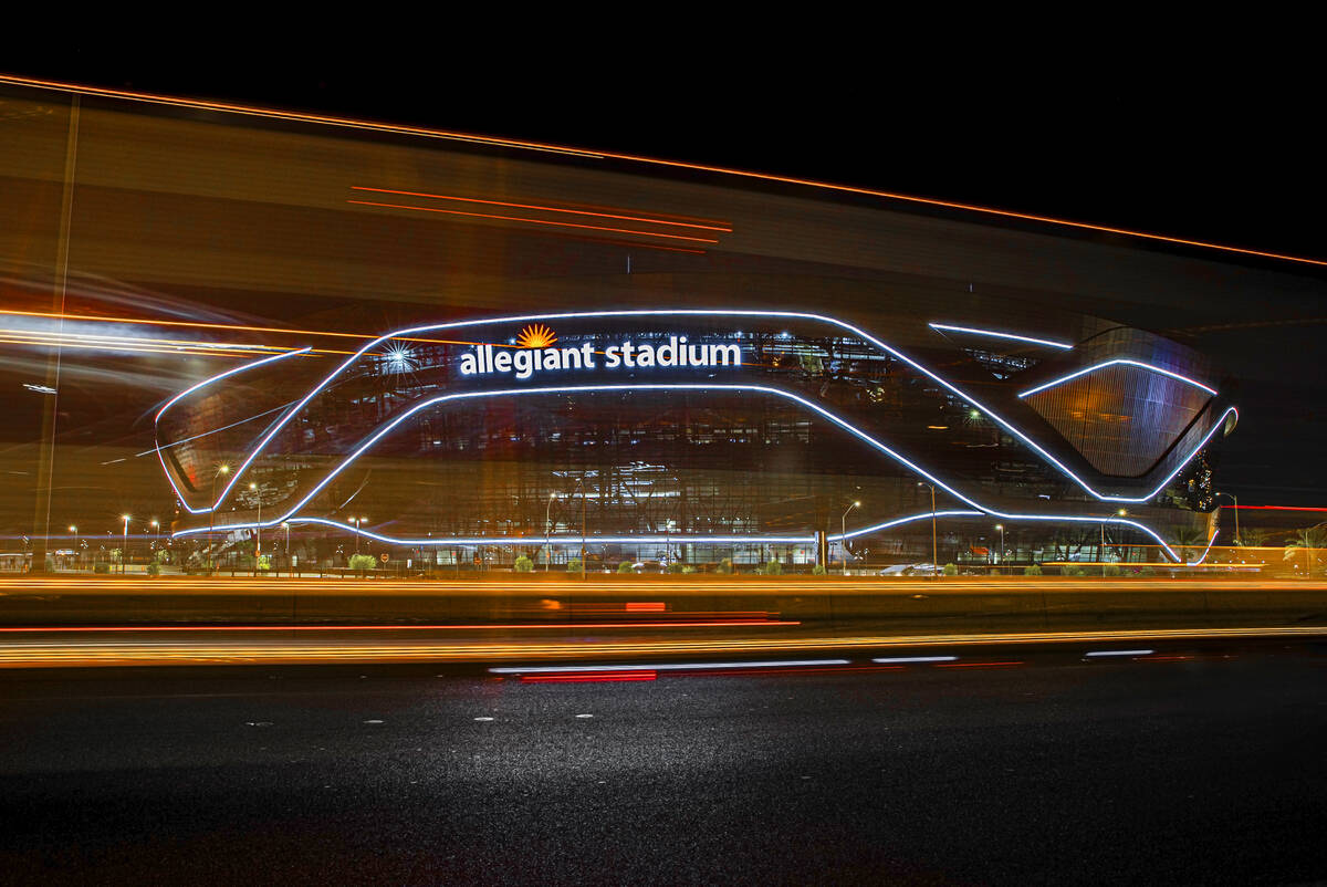 Allegiant Stadium on Wednesday, Aug. 26, 2020, in Las Vegas. (Benjamin Hager/Las Vegas Review-J ...