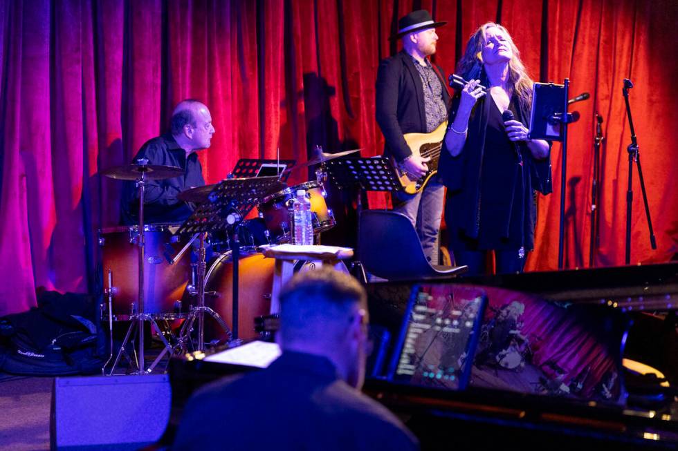 Michelle Rohl, right, performs with her jazz band at Maxan Jazz in Las Vegas, Saturday, Feb. 11 ...