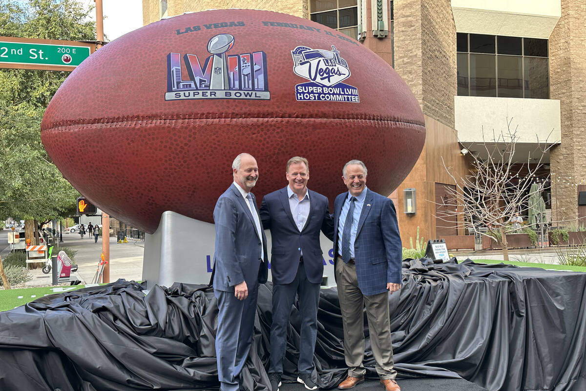 Steve Hill, president and CEO of the Las Vegas Convention and Visitors Authority, from left, NF ...