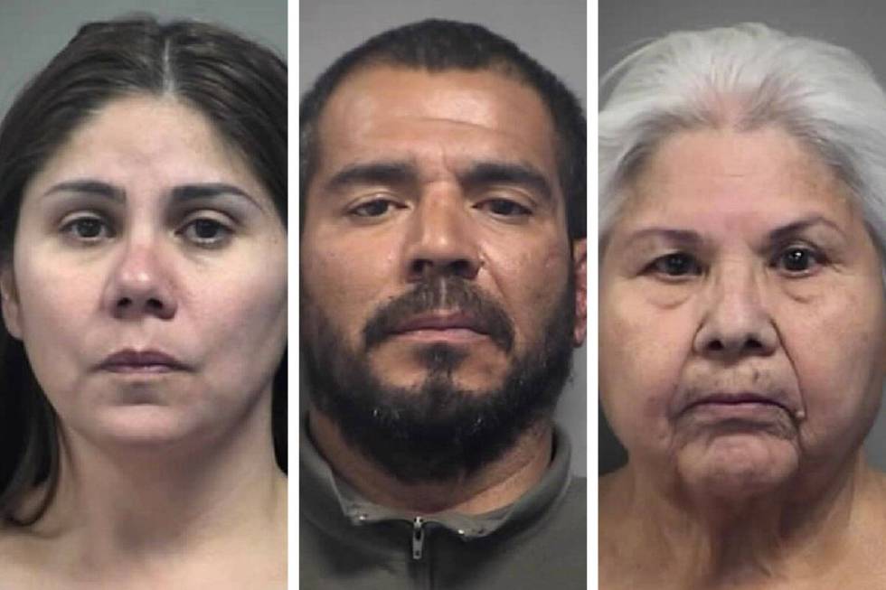 From left, Addy Gonzales, Daniel Omezcua and Maria Pasarin (North Las Vegas Police Department)