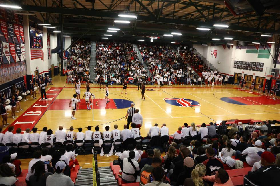 Liberty and Coronado play during a boys class 5A southern region semifinal game at Liberty High ...