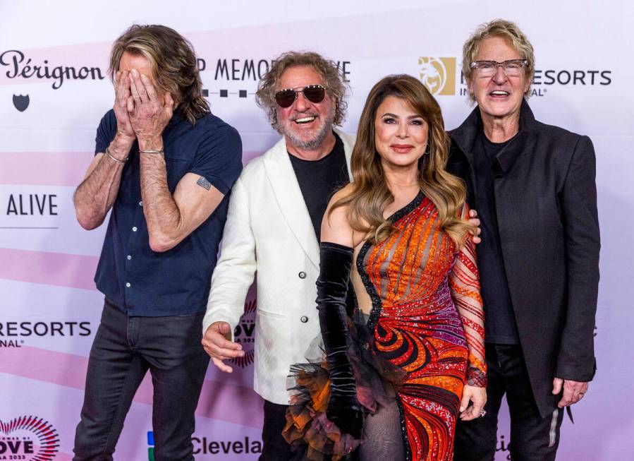 Performers Rick Springfield, Sammy Hagar, Paula Abdul and Kevin Cronin gather on the Red Carpet ...