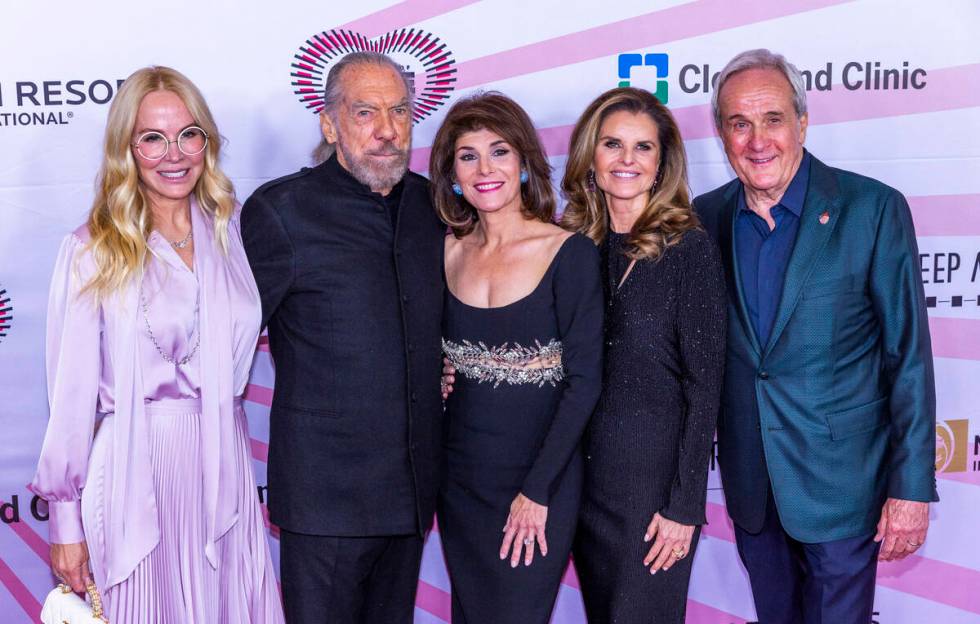 Eloise and John Paul DeJoria with Camille Ruvo, Maria Shriver and Larry Ruvo on the Red Carpet ...