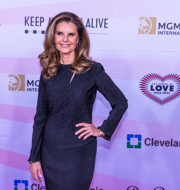 Maria Shriver on the Red Carpet for the Power of Love gala at the MGM Grand Garden Arena on Sat ...