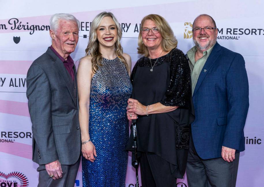 Tom and Courtney Humm with Lori and Fred Scharar on the Red Carpet for the Power of Love gala a ...