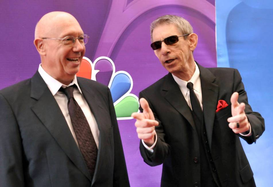 Actors Dann Florek, left, and Richard Belzer from "Law & Order: SVU" attend the NBC Network 201 ...