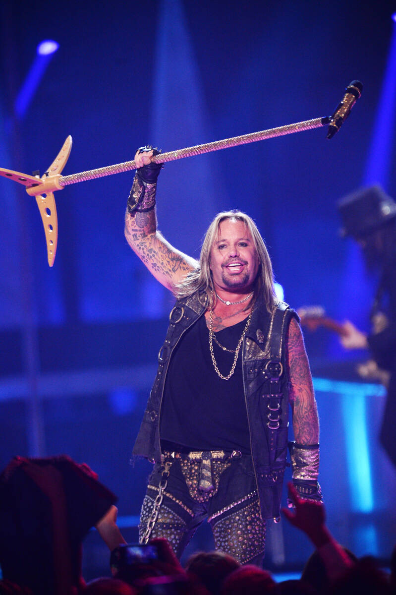 Vince Neil otley Crue performs at the iHeartRadio Music Festival at the MGM Grand Garden Arena ...
