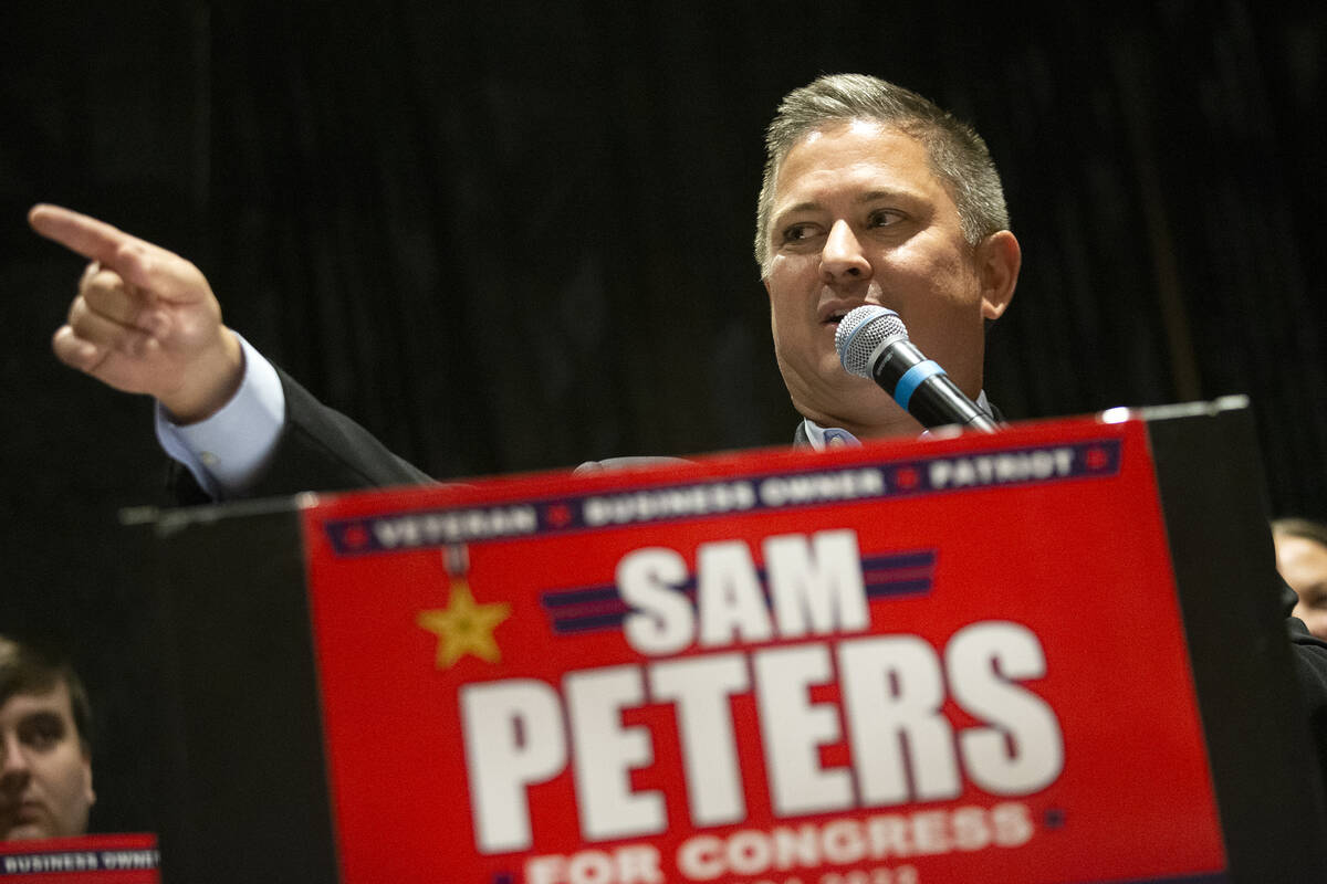 Sam Peters speaks during the "Fight for Freedom" Campaign Kickoff event at the Ahern Hotel in ...