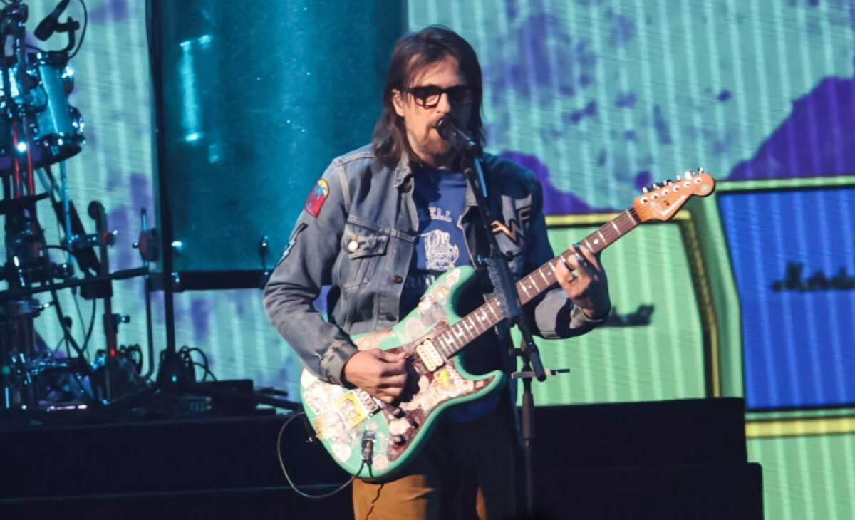 Rivers Cuomo of Weezer performs following the first round of the NFL draft on Thursday, April 2 ...