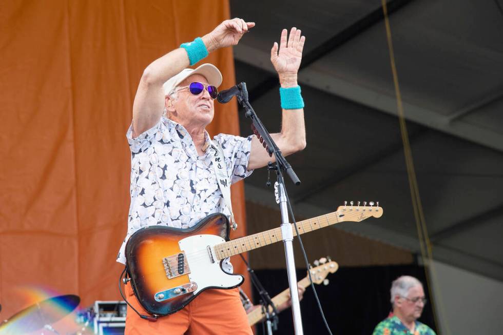 Jimmy Buffett performs at the New Orleans Jazz and Heritage Festival, on Sunday, May 8, 2022, i ...