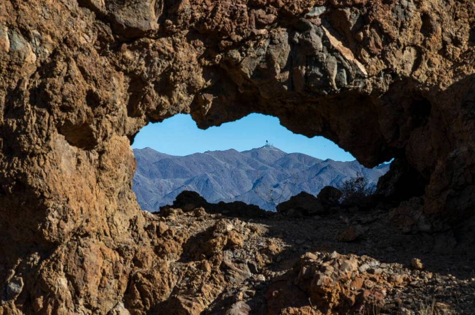 A window in the rocks of the South McCullough Wilderness area within the Avi Kwa Ame proposed N ...