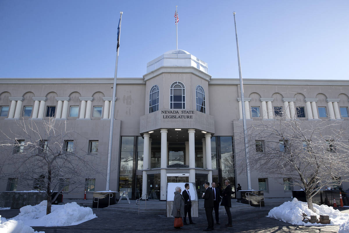 The Nevada State Legislature building is seen on Monday, Feb. 6, 2023, in Carson City. (Ellen S ...