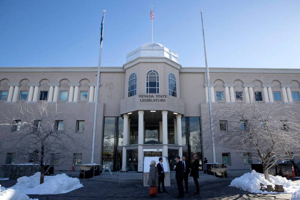 The Nevada State Legislature building is seen on Monday, Feb. 6, 2023, in Carson City. (Ellen S ...