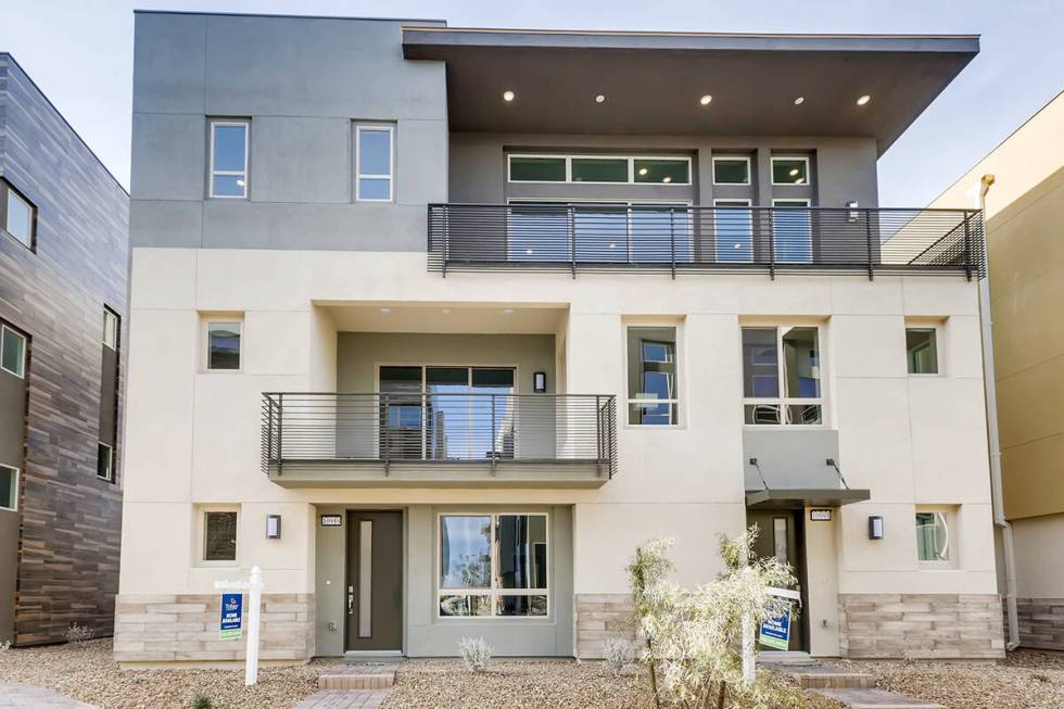 An age-qualified community, Trilogy by Shea Homes in Summerlin features 13 condominium floor pl ...