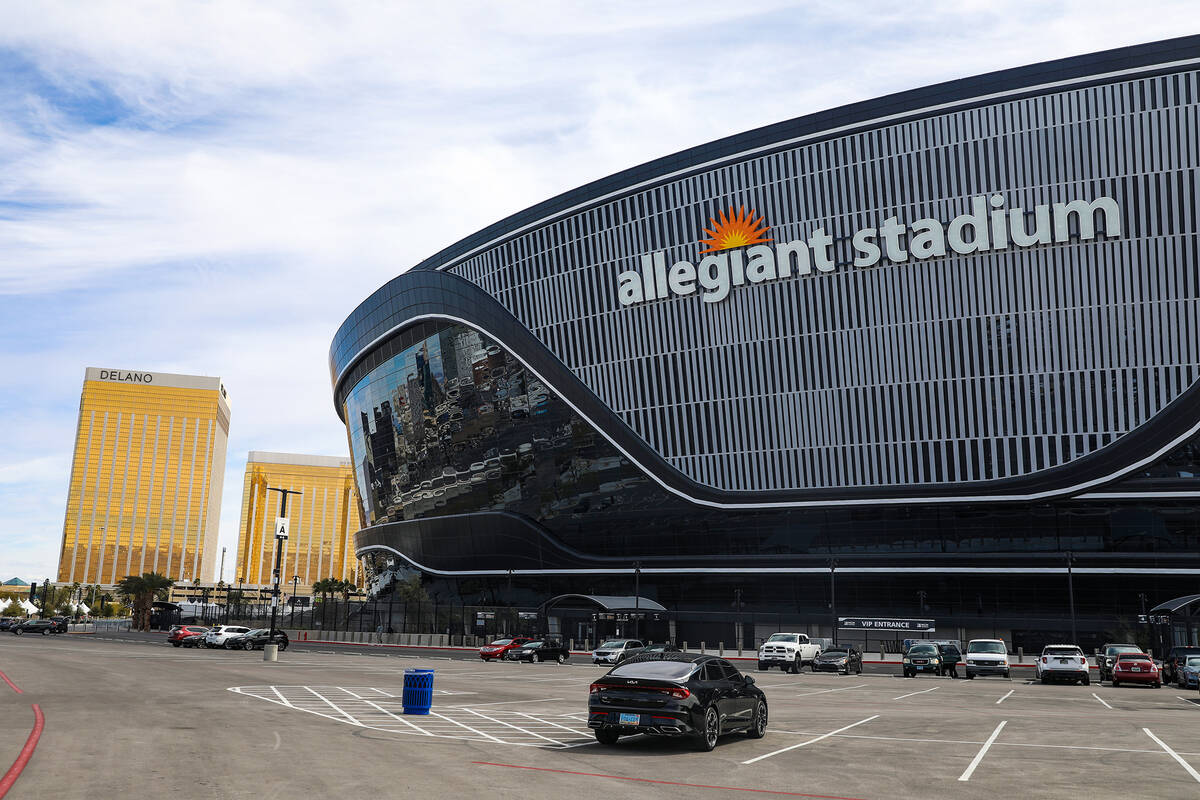 Allegiant Stadium in Las Vegas, Monday, March 6, 2023. (Rachel Aston/Las Vegas Review-Journal) ...