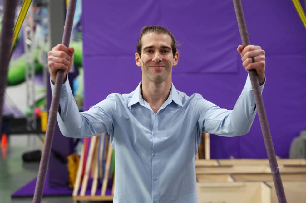 Circus performer Scott McDonald poses for a portrait at the Las Vegas Circus Center in Las Vega ...