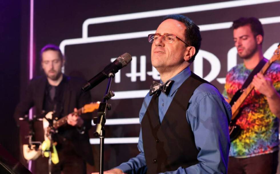 Kenny Davidsen sings during a birthday party benefit for John Katsilometes at The Space in Las ...