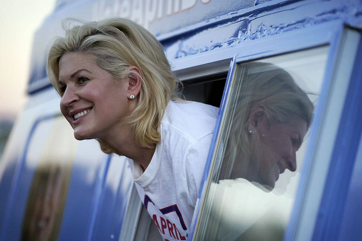 April Becker, seen in October 2020 in Las Vegas. (AP Photo/John Locher)