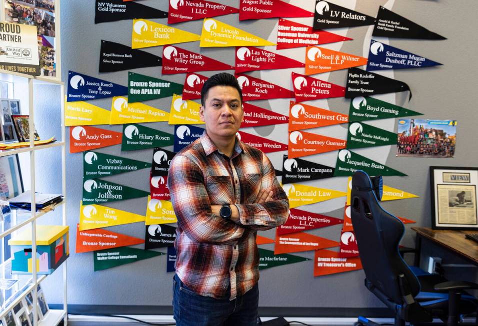 Johnny Dominguez, executive director of Leaders In Training (LIT), poses for a photo inside his ...