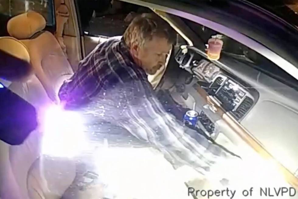 The North Las Vegas Police Department released body cam footage of Phillip Peinado reaching int ...