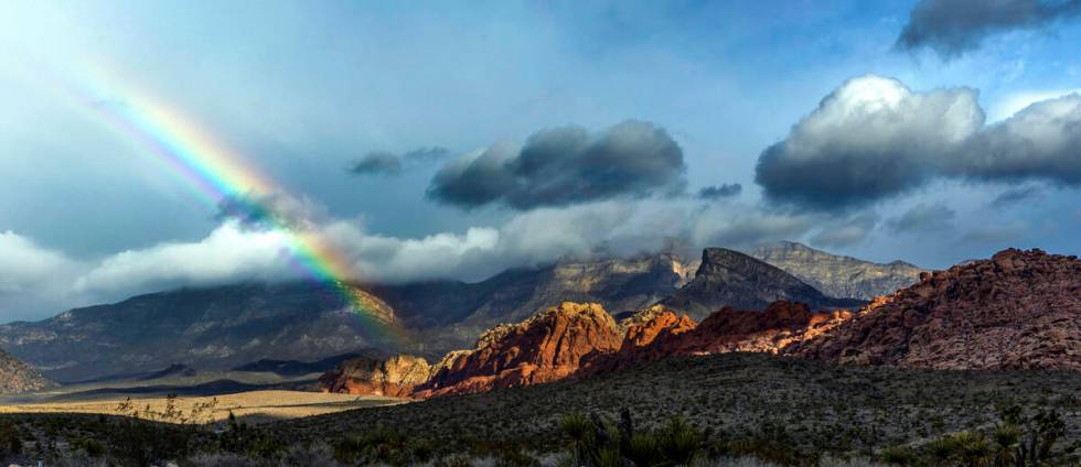 Sunrise over the Las Vegas Strip for daylight saving time on Friday, March 10, 2023, in Las Veg ...