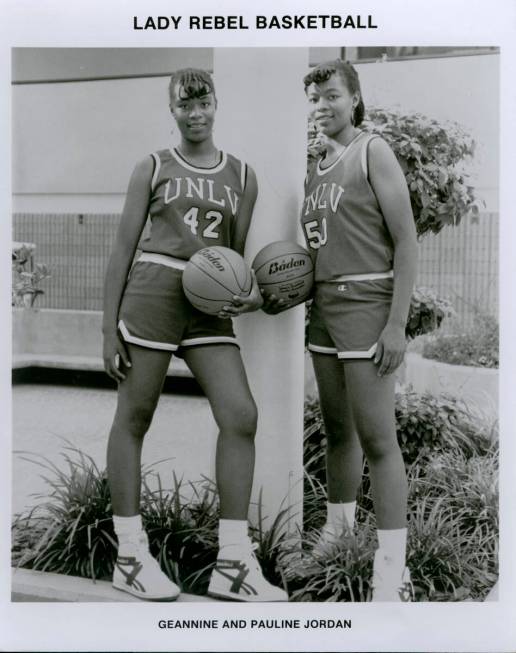 Geannine, left, and Pauline Jordan played on the 1988-89 UNLV women's basketball team. (UNLV At ...