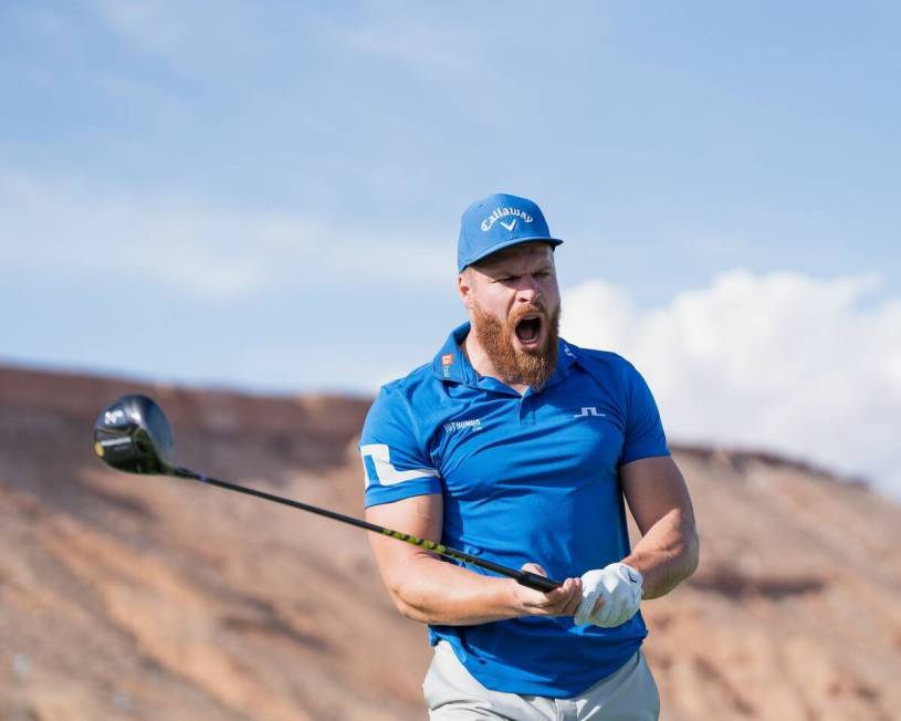 Martin Borgmeier celebrates his victory at the Mesquite WLD on Sunday, March 12. (Photo courtes ...