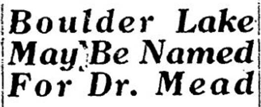 A headline published in the Las Vegas Evening Review-Journal announcing the official name of La ...