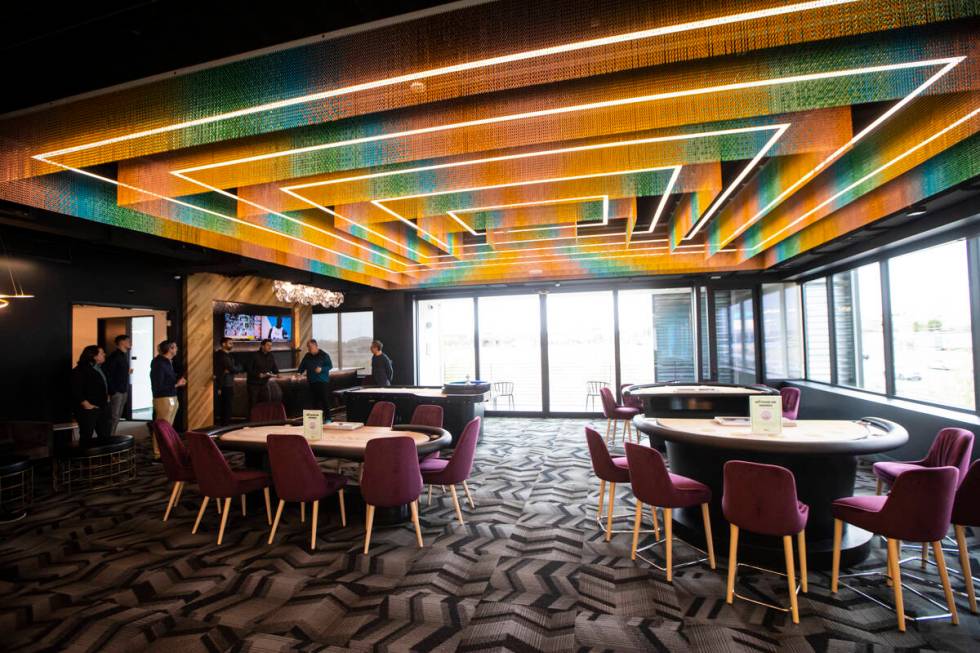 A casino area is pictured during a tour of DraftKings' new offices at UnCommons on Tuesday, Mar ...