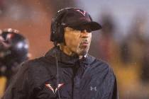 Vegas Vipers head coach Rod Woodson reacts to a play during the second half of an XFL football ...